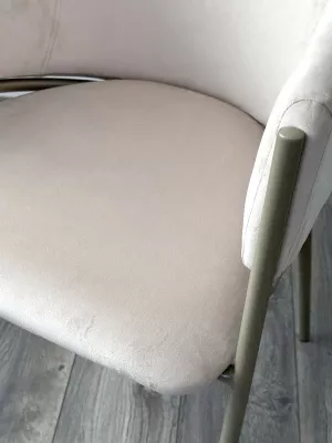 Стул ДИЛЛ, цвет H-06 Бежевый, велюр / шампань каркас М-City