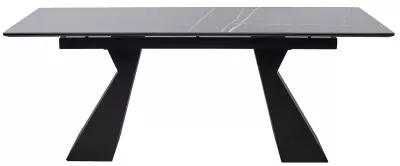 Стол БОГАРТ 200 цвет ТИТАН (TITANIUM BLACK PULIDO), керамика / Черный