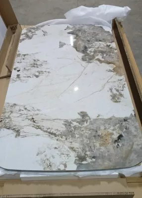 Стол СТЕФАН (STEFAN) 180 цвет ПАНДОРА (GLOSS LUXURY PANDORA) керамика, стекло/ ЛАТТЕ, ®DISAUR