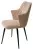 Стул ГЕРМАН (HERMAN) 360 град. БЕЖЕВЫЙ #5, велюр / черный каркас