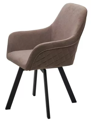 Стул ДЖЕТ (JET) 360 град. поворот. B5 Капучино, велюр / черный каркас