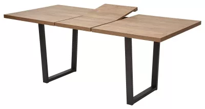 Стол ЛОФТ 160 Дуб Канзас/ Черный М-City