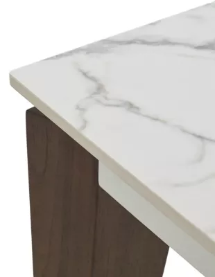 Стол ESMIR 160 MATTE ARABESCATO SOLID CERAMIC/ орех, ®DISAUR