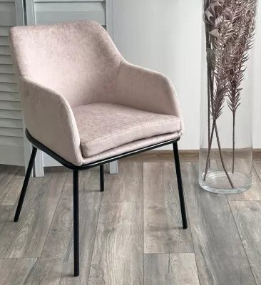 Стул АЛИСТЕР, цвет RAIN 2 какао велюр / черный каркас