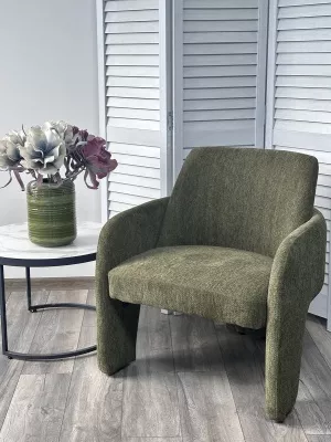 Кресло КУБ (CUBE) цвет OTE SEA-360 Зеленый, ткань/ каркас металл в тканевой обивке, ®DISAUR