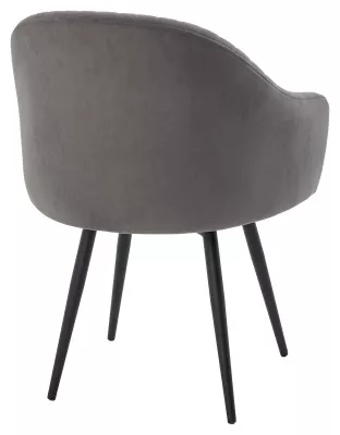 Стул ШЕЛЛ 360 град. поворот. цвет B28 Темно-серый, велюр / черный каркас