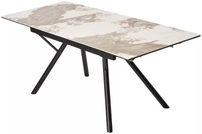 Стол ЛИБЕРТИ 140 Pandora, керамика / Черный каркас М-City