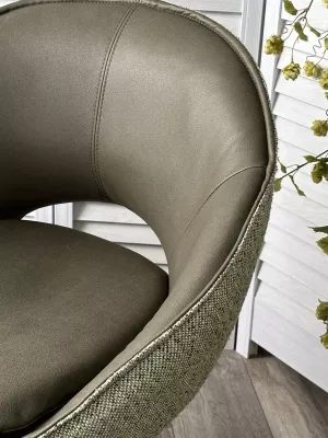 Стул ANABEL 360 град. поворот Зеленый F07-003-01 / MONTECRISTO 8421 / серый каркас, ®DISAUR