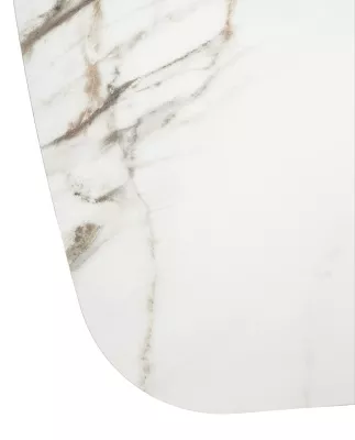 Стол МАТЕРА (MATERA) 160 цвет KL-188 Контрастный мрамор матовый, итал. керамика/ ШАМПАНЬ, ®DISAUR