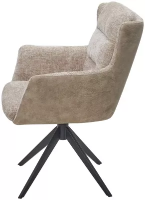 Стул GARLAND 360 град. поворот. HAGA-30 Бежевый, ткань/ GINO-101 Бежевый, ткань/ Черный, ®DISAUR