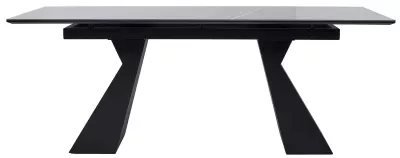 Стол БОГАРТ 200 цвет ТИТАН (TITANIUM BLACK PULIDO), керамика / Черный