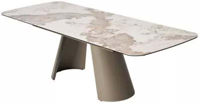 Стол СТЕФАН (STEFAN) 180 цвет ПАНДОРА (GLOSS LUXURY PANDORA) керамика, стекло/ ЛАТТЕ, ®DISAUR