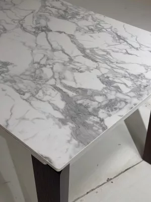 Стол ESMIR 180 MATTE ARABESCATO SOLID CERAMIC/ орех, ®DISAUR