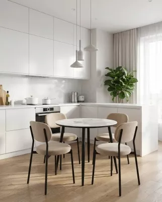 Стул ПАКО H-06 Бежевый, велюр / черный каркас М-City