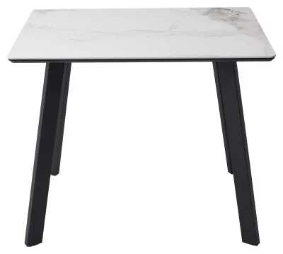 Стол ТИК ТАК 90  PANDORA LIGHT, керамика / Черный каркас М-City