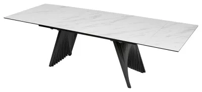 Стол IVAR 180 MARBLES KL-99 Белый мрамор, итальянская керамика/серый, ®DISAUR