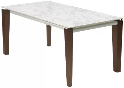 Стол ESMIR 160 MATTE ARABESCATO SOLID CERAMIC/ орех, ®DISAUR