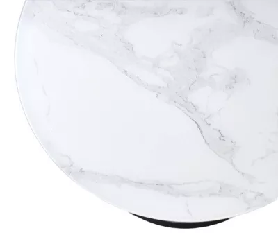 Журнальный столик Френсис Белый мрамор, стекло/ черный M-city
