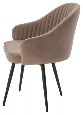 Стул ШЕЛЛ 360 град. поворот. цвет B5 Капучино, велюр / черный каркас