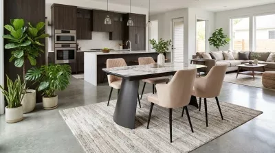 Стол ОДИН (ODIN) 200 цвет TL-312, испанская керамика / темно-серый, ®DISAUR