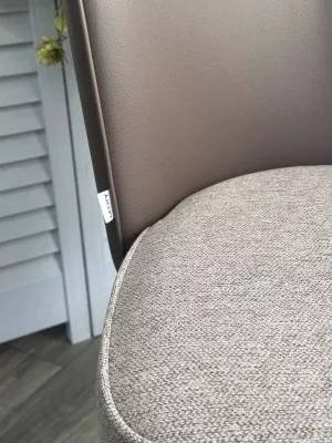 Стул МОНЕ цвет Бисквит ROVENA BISCUT  ткань / ORAKUL 290 экокожа / Черный каркас