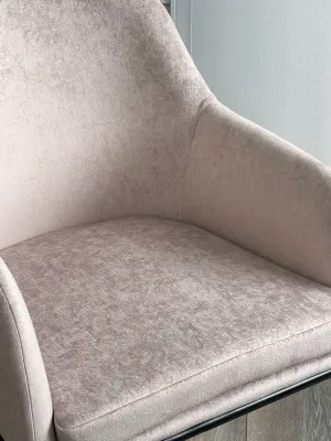 Стул АЛИСТЕР, цвет RAIN 2 какао велюр / черный каркас