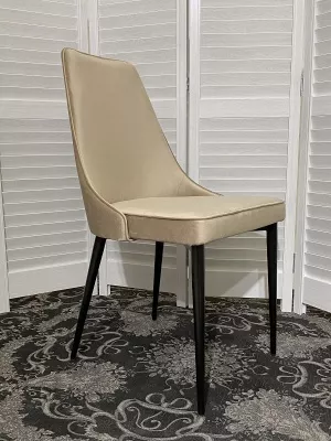 Стул NEPAL-P БЕЖЕВЫЙ #5, велюр/ черный каркас М-City