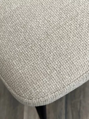 Стул GLORIA White CHACHA-140,  ткань/ черный каркас, ®DISAUR