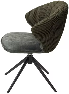 Стул ASTRA 360 град. поворот Зеленый Sonic 77 ткань / 7525-156 велюр / черный каркас, ®DISAUR