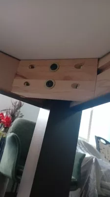 Стол TME-6931 MBH SWEDEN белый мрамор / BB темный орех  M-City