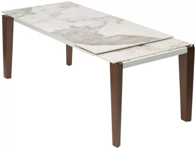 Стол ESMIR 160 GLOSS LUXURY PANDORA SOLID CERAMIC/орех, ®DISAUR