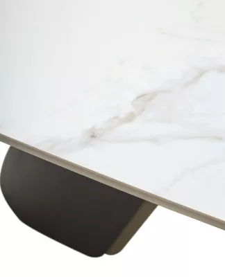 Стол SELTA 200  Белый мрамор CA071, керамика / Дуб/Золотой, ®DISAUR