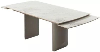 Стол ПУАНТО 200  BRECHA CREMA ELEGANCE, керамика / Латте каркас М-City