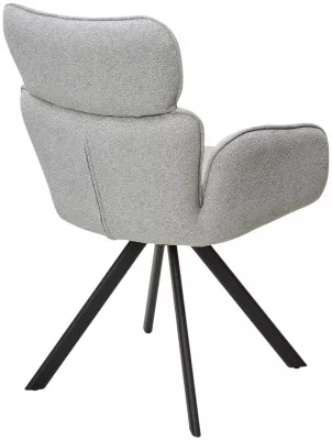 Стул ЛОНГ (LONG) 360 град. поворот. NS10 Серый, букле / черный каркас