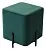 Пуф для гостиной ФЕЛИКС квадратный зеленый #19, велюр / черный каркас