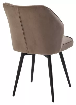 Стул РОССО 360 град. поворот. цвет B5 Капучино, велюр / черный каркас