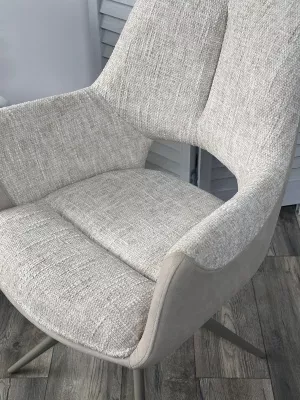 Стул DAVEN 360 град. поворот. RIELY-111 / G1038-101 Кремовый / Латте, ®DISAUR