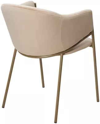Стул ДИЛЛ, цвет H-06 Бежевый, велюр / шампань каркас М-City