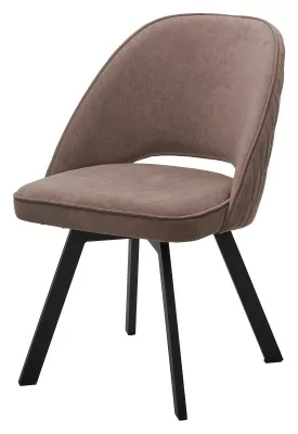 Стул ДУНА (DUNA) 360 град. поворот. B5 Капучино, велюр / черный каркас