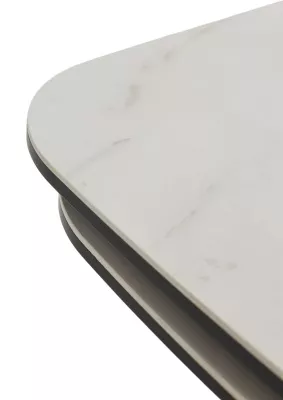 Стол PALACIO 180  KL-188 Контрастный мрамор матовый, итальянская керамика/ Шампань, ®DISAUR