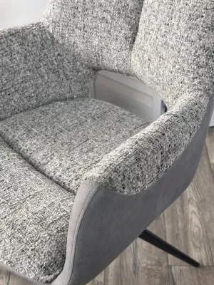 Стул DAVEN 360 град. поворот. RIELY-450 / G1038-04 Серый /Темно-серый, ®DISAUR