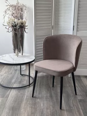 Стул МИЛАНО цвет B5 Капучино, велюр / черный каркас