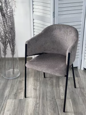 Стул ДИЛЛ, цвет Lana 30 коричневый, ткань / черный каркас