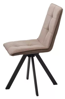 Стул БРОНКС (BRONX), 360 град. поворот. B5 Капучино, велюр / черный каркас