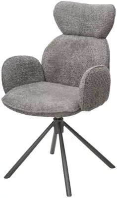 Стул VARDY 360 град.поворот. Темно-серый  букле XD841-16 / Серый, ®DISAUR