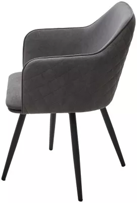 Стул ФОРТ (FORT) 360 град. поворот. цвет B28 Темно-серый, велюр / черный каркас