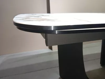 Стол BIRGER 200 KL-188 Контрастный мрамор, итальянская керамика, ®DISAUR