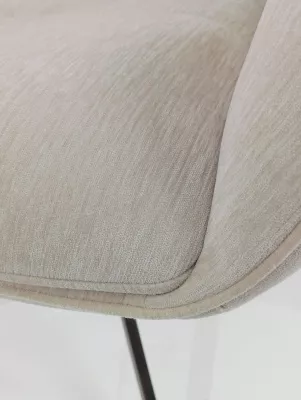 Стул PRATO 360 град поворот с возвратом BOSTON-102 латте, ткань / медный брашированный, ®DISAUR