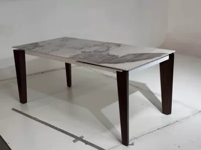 Стол ESMIR 160 GLOSS LUXURY PANDORA SOLID CERAMIC/орех, ®DISAUR