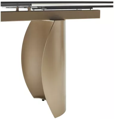 Стол BRONTE 200 раскладной KL-188 Контрастный мрамор матовый, итальянская керамика/ Шампань, ®DISAUR